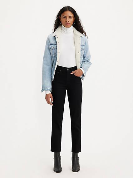 Levi's High Rise Slim Straight Cropped Women's Jeans Product Image