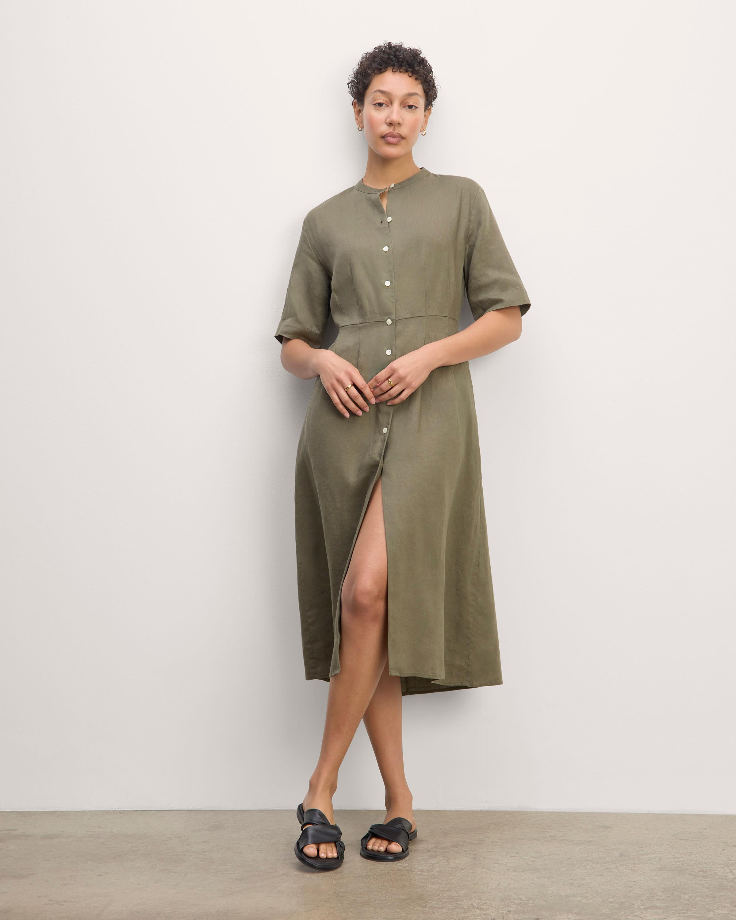 The Frolic Dress in Linen Product Image