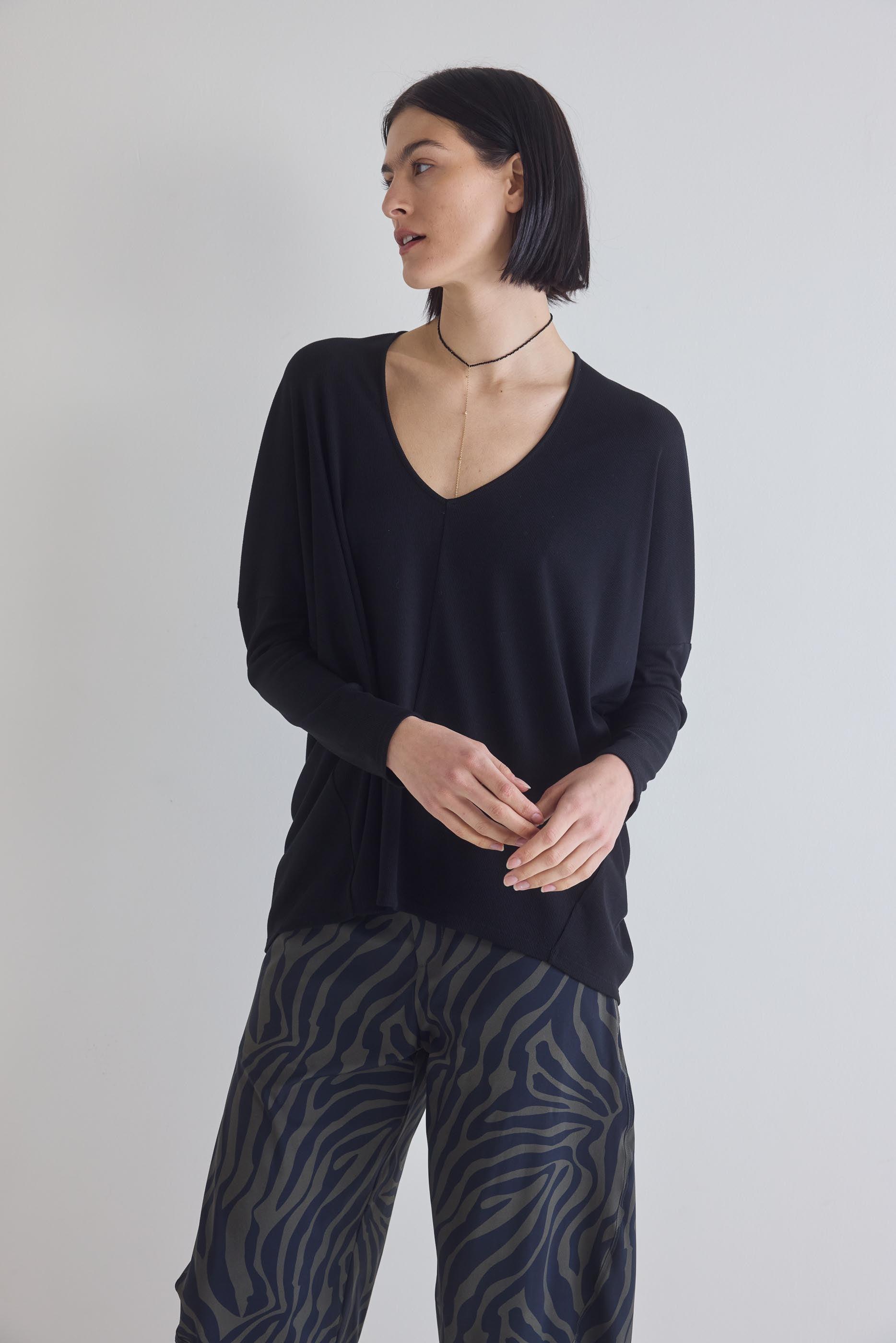 The Ribbed Dolman Long Sleeve Top Product Image