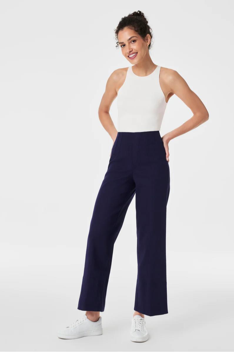 Stretch Twill Cropped Wide Leg Pant Product Image