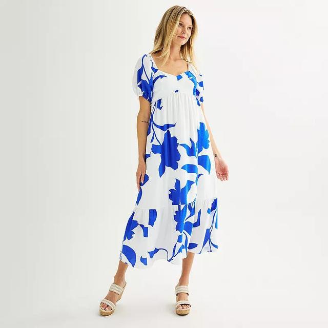 Womens Nine West Babydoll Maxi Dress Product Image