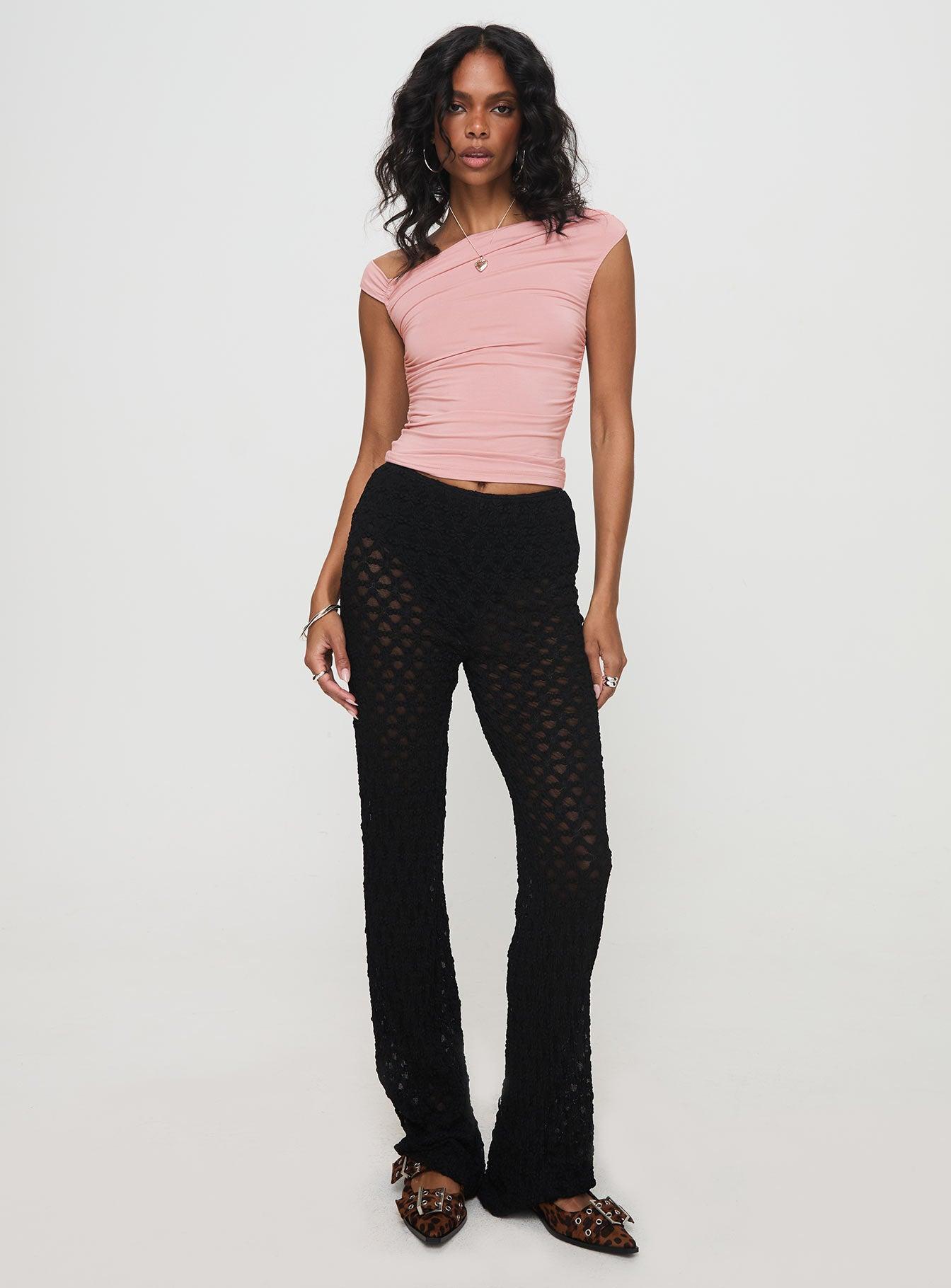 Call It What You Want Mesh Pants Black Product Image