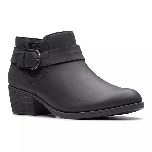 Clarks Charlten Rae Womens Buckle Detail Leather Ankle Boots Product Image