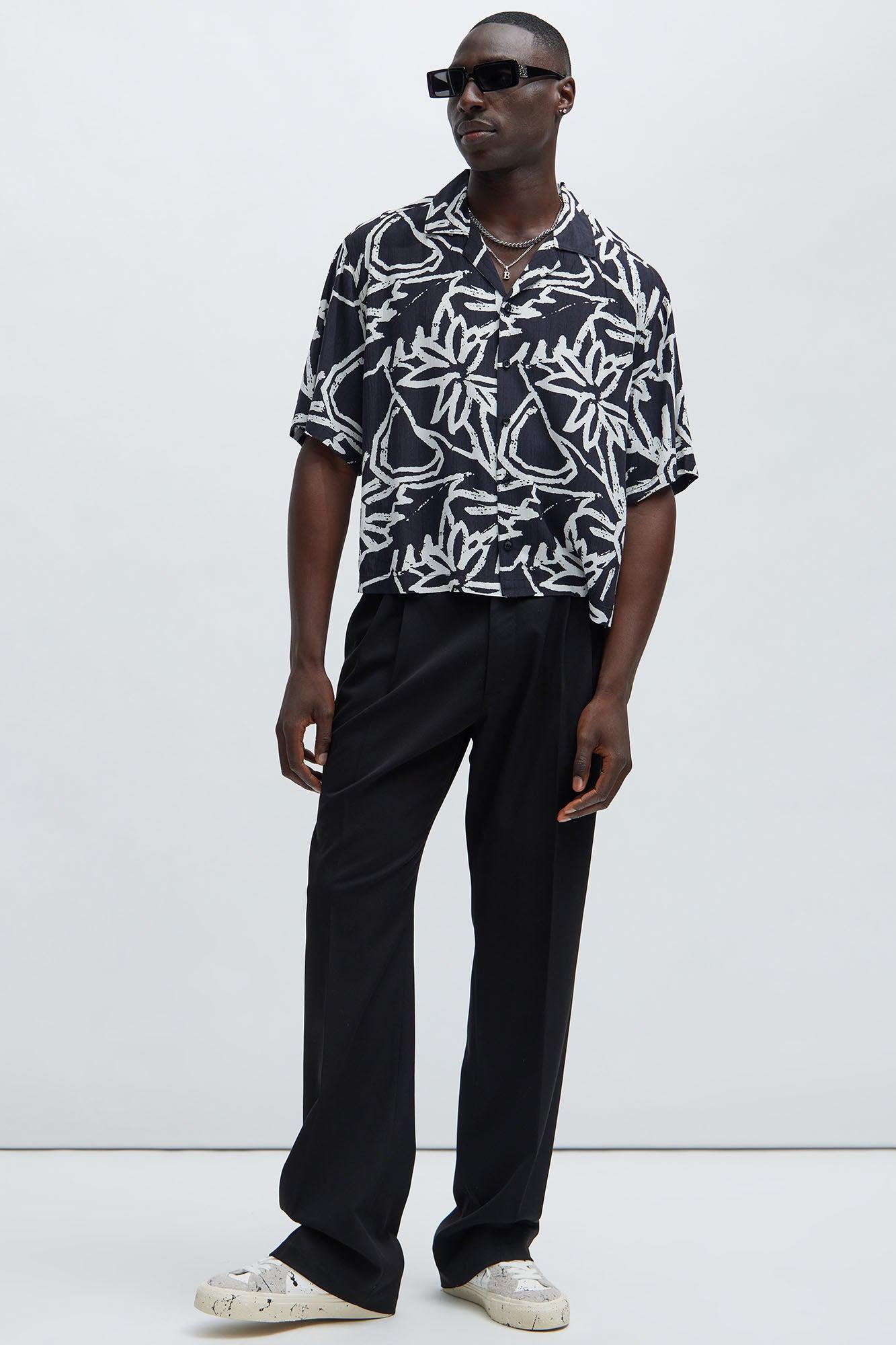 Flowered Up Shirt - White/Black Product Image