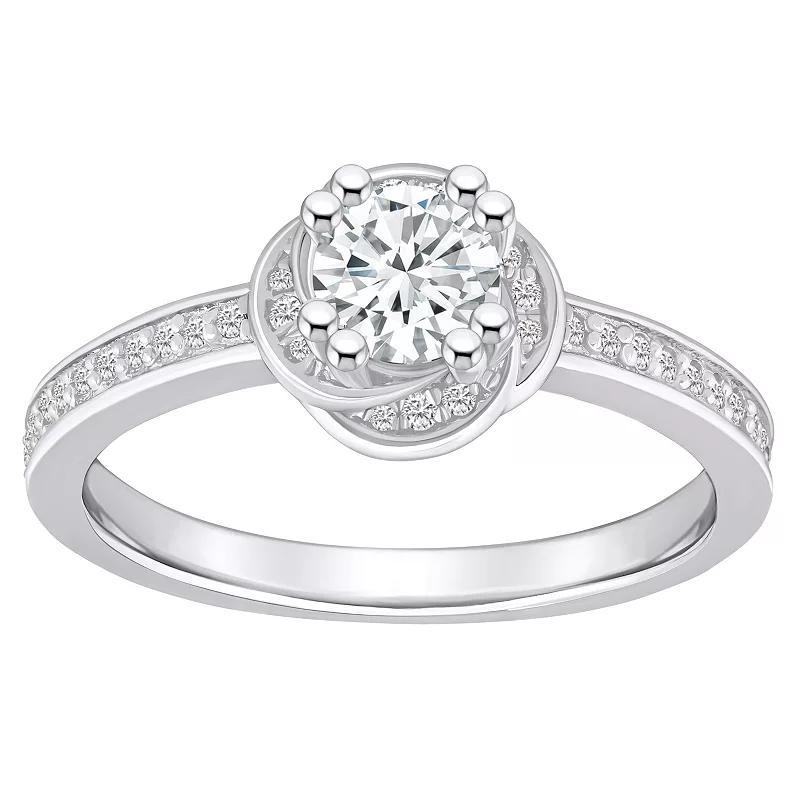 Alyson Layne 14k Gold 3/4 Carat T.W. Diamond Halo Rosette Engagement Ring, Womens White Product Image