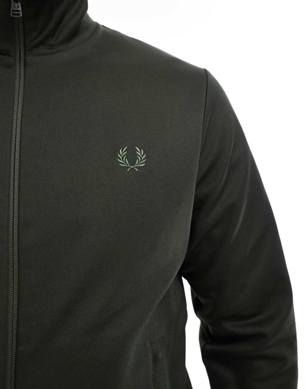 Fred Perry track jacket in dark green with taping - part of a set Product Image