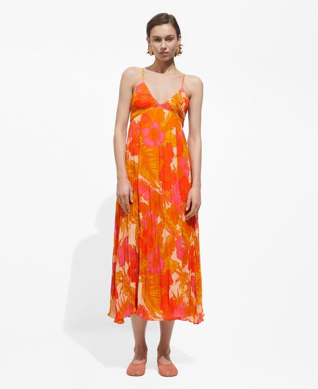 Mango Womens Draped Detail Printed Dress Product Image