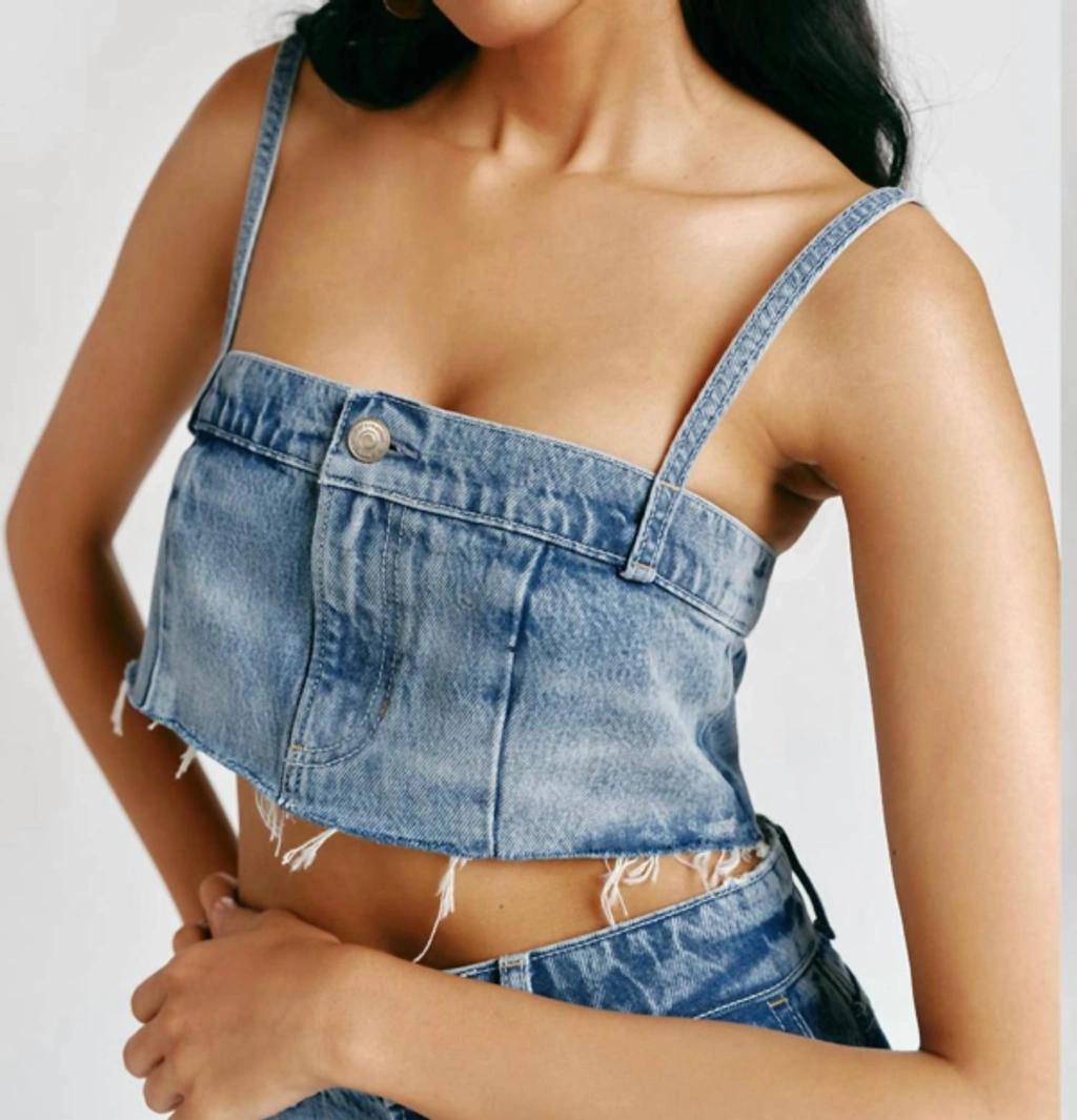 Ami Denim Top In Blue product image