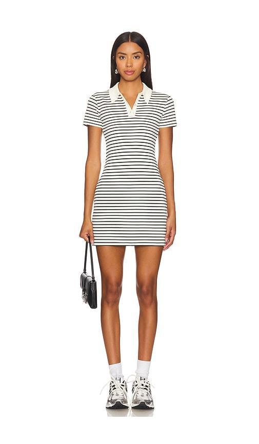 Lovers and Friends Carrie Polo Mini Dress in Ivory & Black Product Image