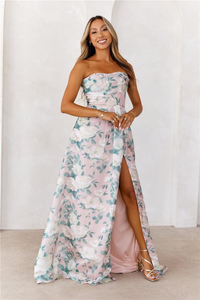 Elegant Essence Strapless Maxi Dress Multi Product Image