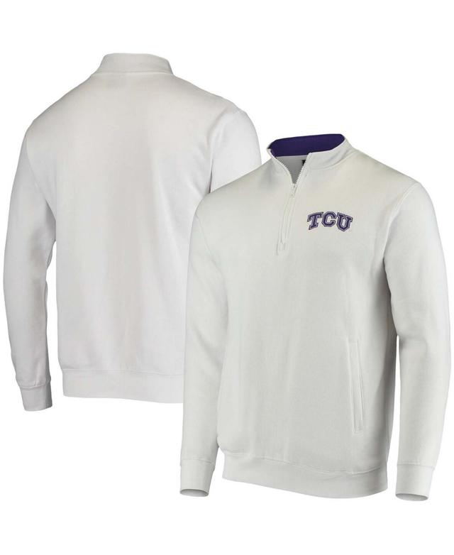 Mens Colosseum White TCU Horned Frogs Tortugas Logo Quarter-Zip Jacket TCU White Product Image