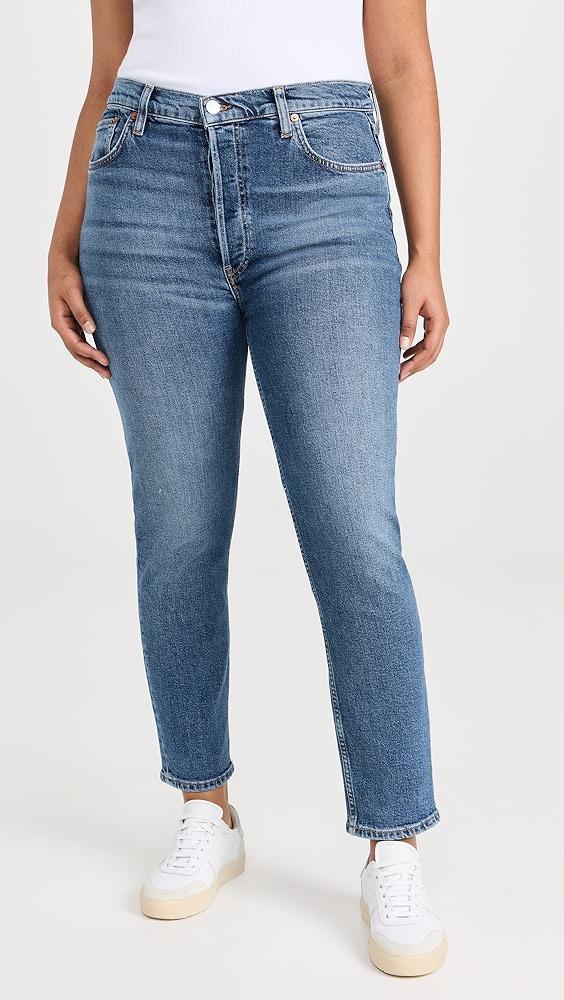 RE/DONE High Rise Comfort Stretch Ankle Crop Jeans | Shopbop Product Image