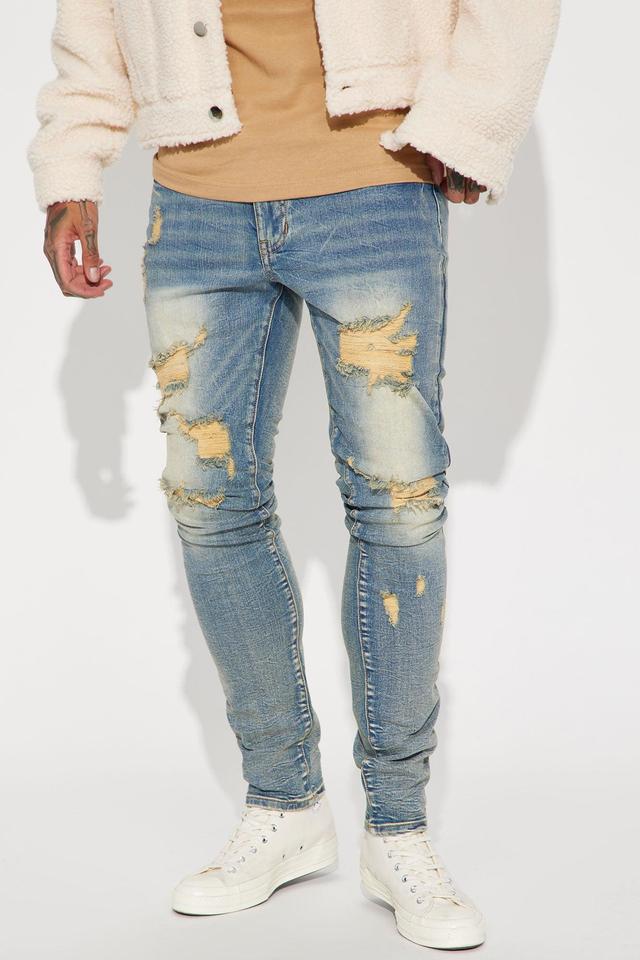 Feeling Irresistible Stacked Skinny Jeans - Vintage Blue Wash Product Image