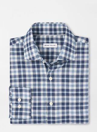 Peter Millar Mens Brooks Summer Soft Cotton Sport Shirt | Color: Galaxy | Size: L Product Image