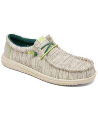 Hey Dude Mens Wally H2O Mesh Slip-on Casual Mocassin Sneakers from Finish Line - WHITE Product Image