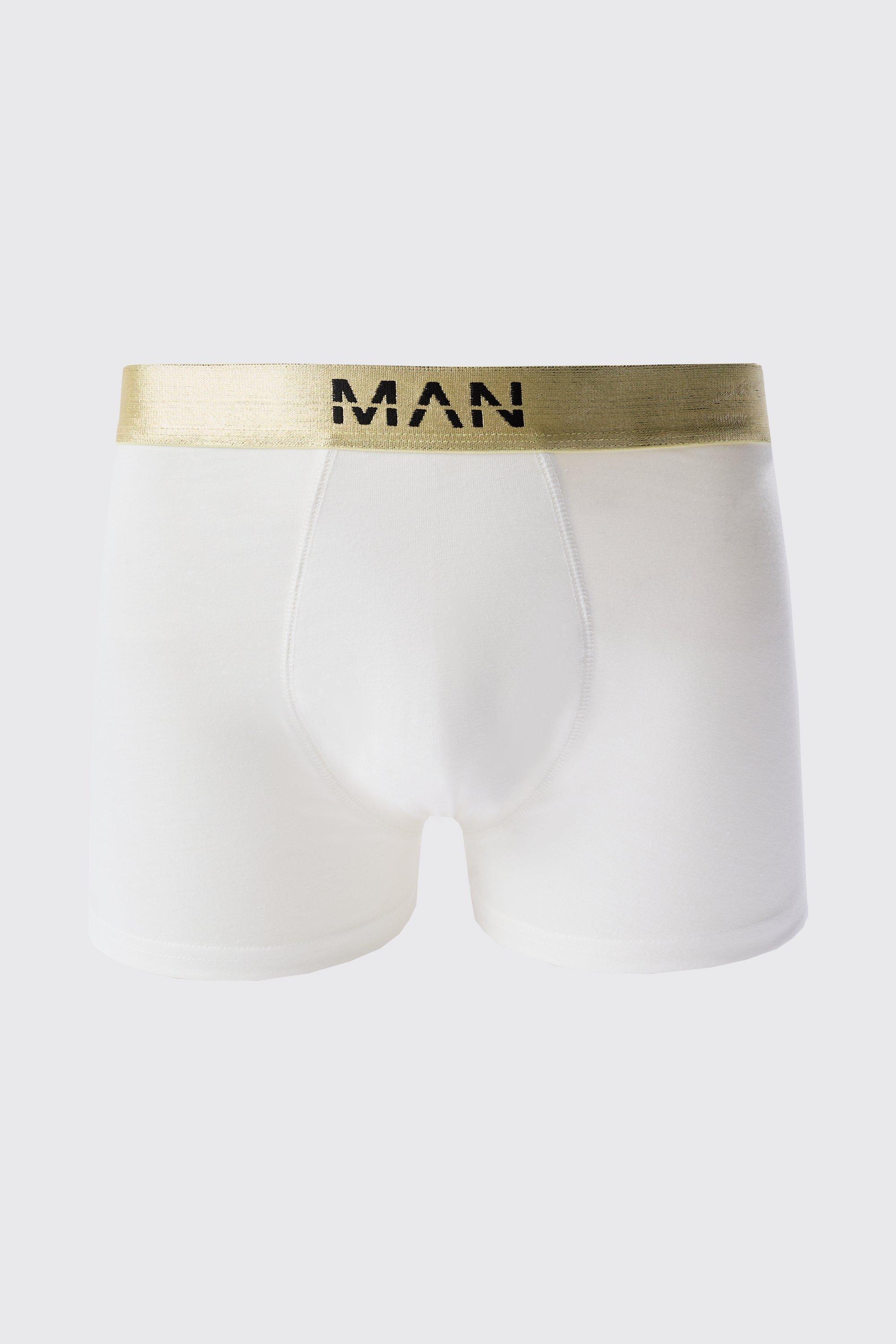 3 Pack Man Dash Gold Waistband Boxers In Multi | boohooMAN USA Product Image