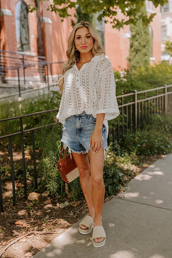 Adventure Seeker Crochet Top In White Product Image