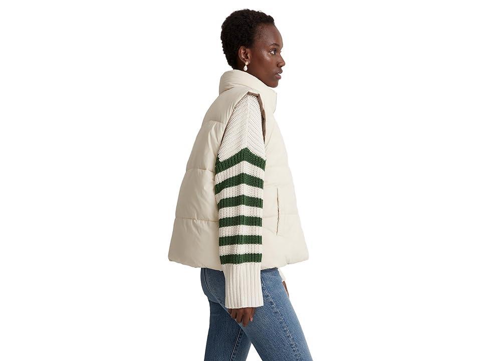 Madewell Reversible Puffer Vest (Ecru) Women's Clothing Product Image