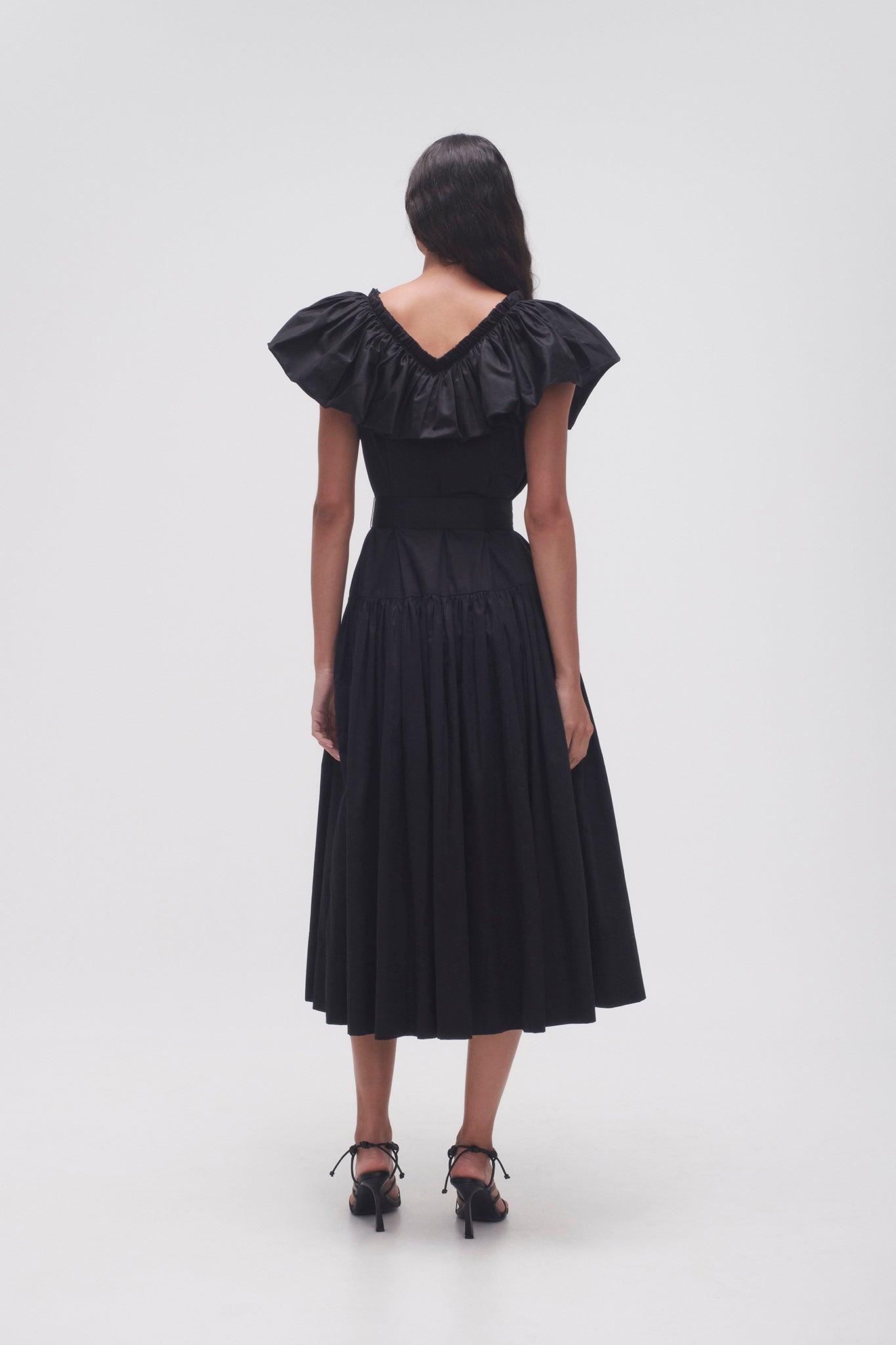 Alma Bubble Frill Midi Dress Product Image