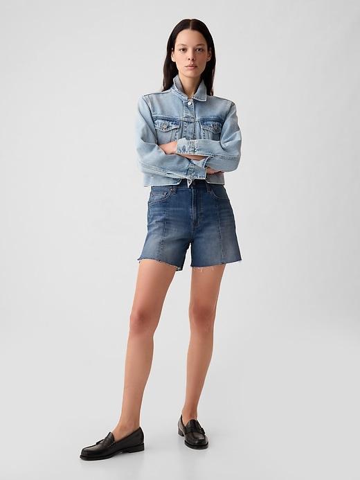 4" High Rise Girlfriend Denim Shorts product image