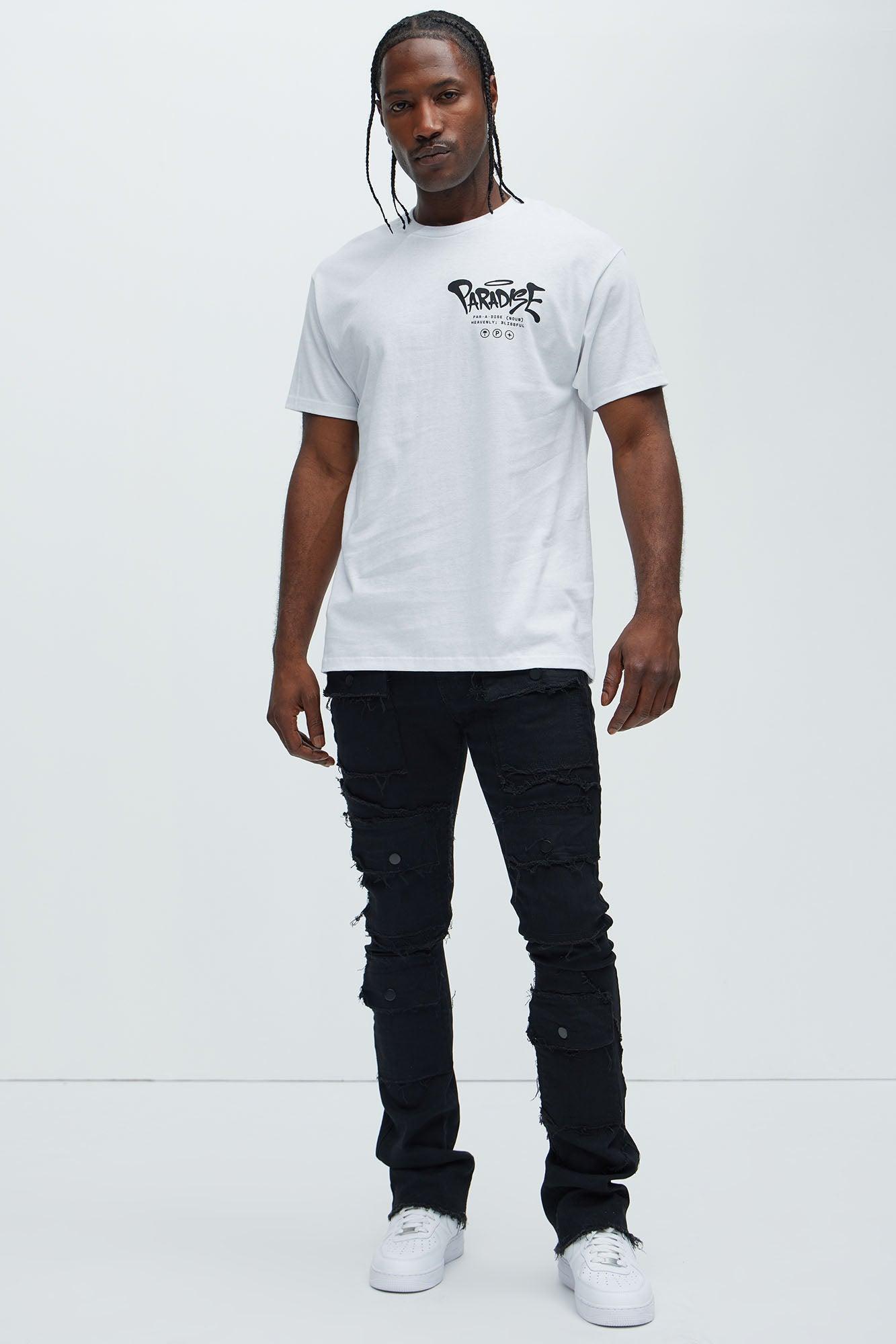 Paradise Palm Short Sleeve Tee - White Product Image