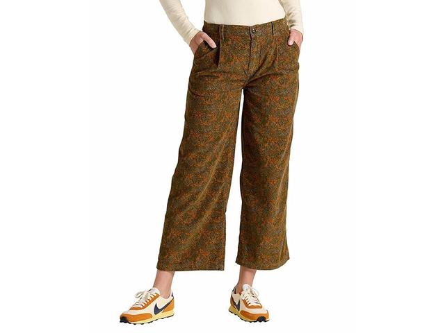 Toad&Co Scouter Cord Pleated Pull-On Pants (Fir Floral Print) Women's Casual Pants Product Image