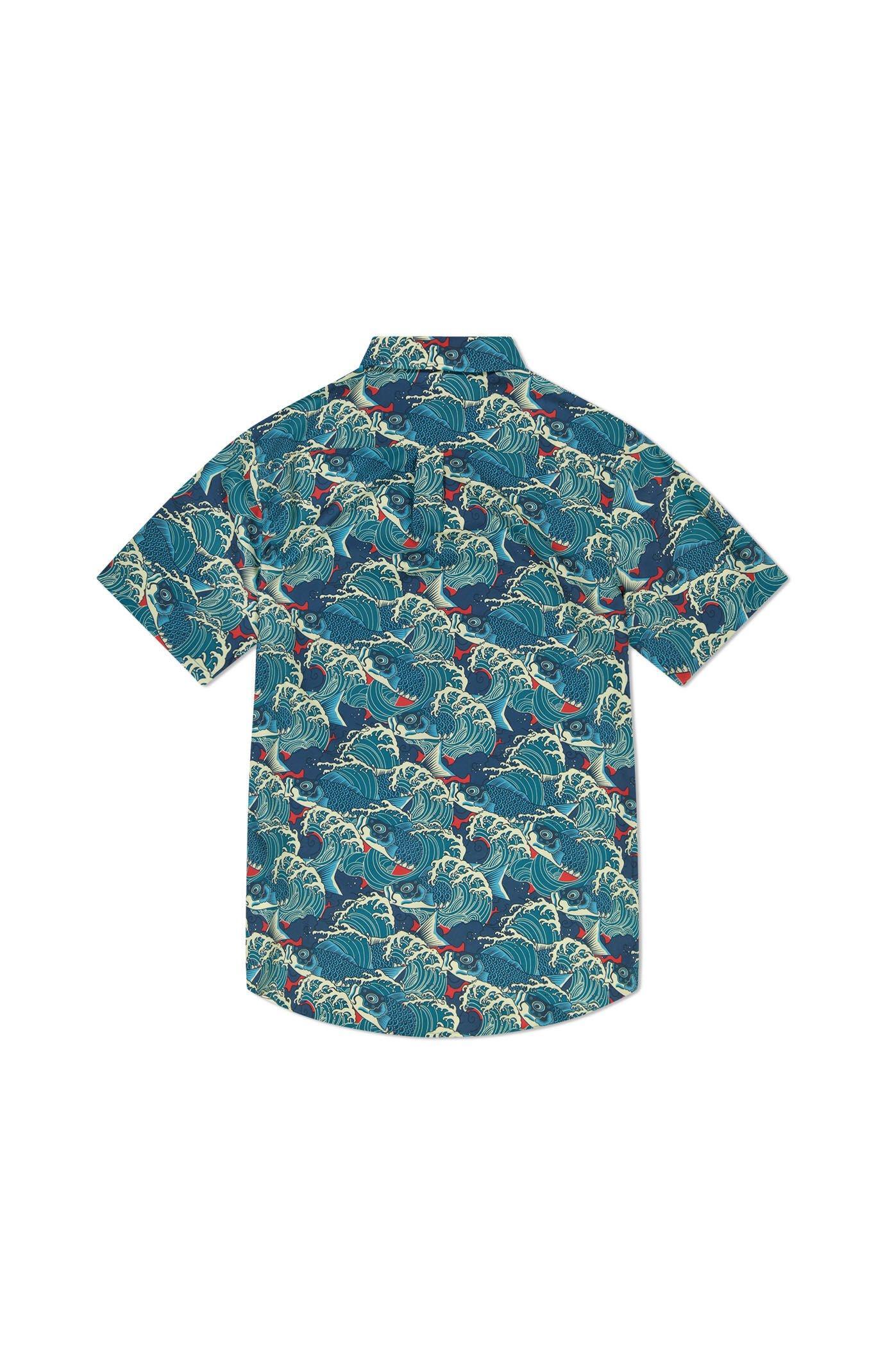 WeSC America Inc Mens Oden Koi Waves AOP Camp Shirt Product Image