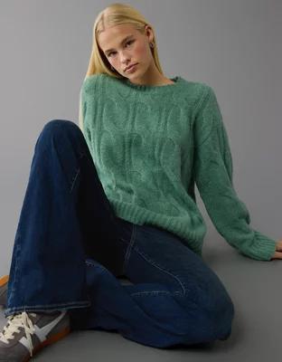 AE Whoa So Soft Cable Knit Sweater Product Image