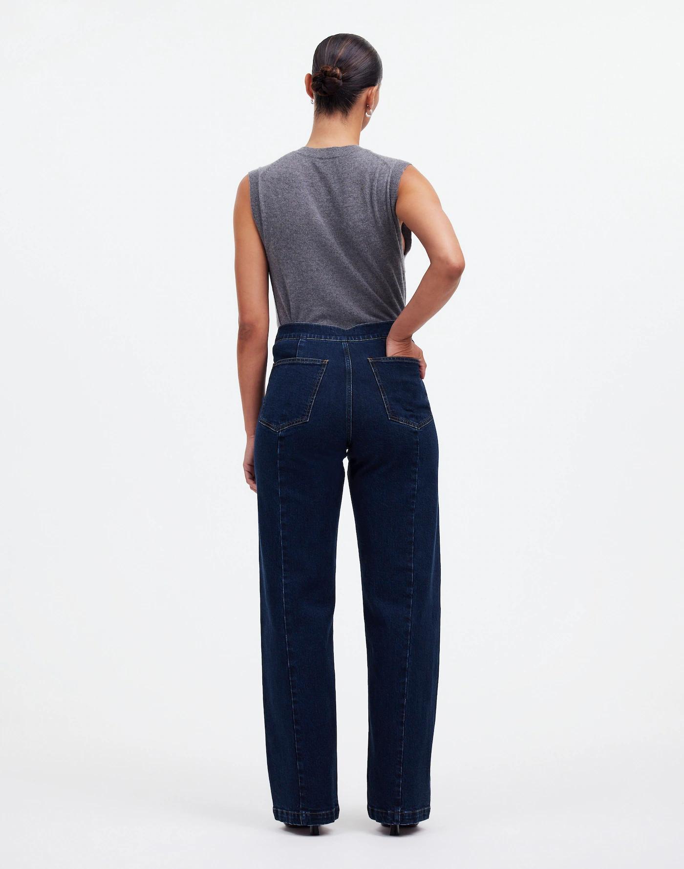 The Tall Curvy Emmett Wide-Leg Jean in Leffers Wash: Welt Pocket Edition Product Image