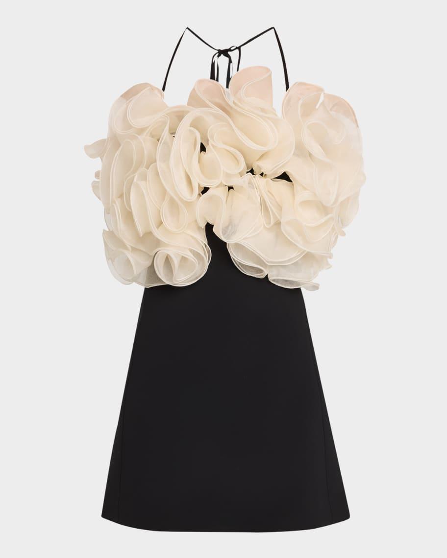 Aisha Ruffle Halter Mini Dress Product Image