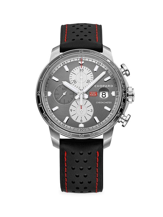 Womens Mille Miglia Stainless Steel & Leather Chronograph Watch Product Image