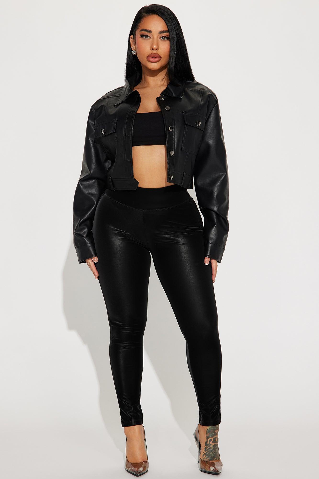 Found The Right One Faux Leather Leggings - Black product image