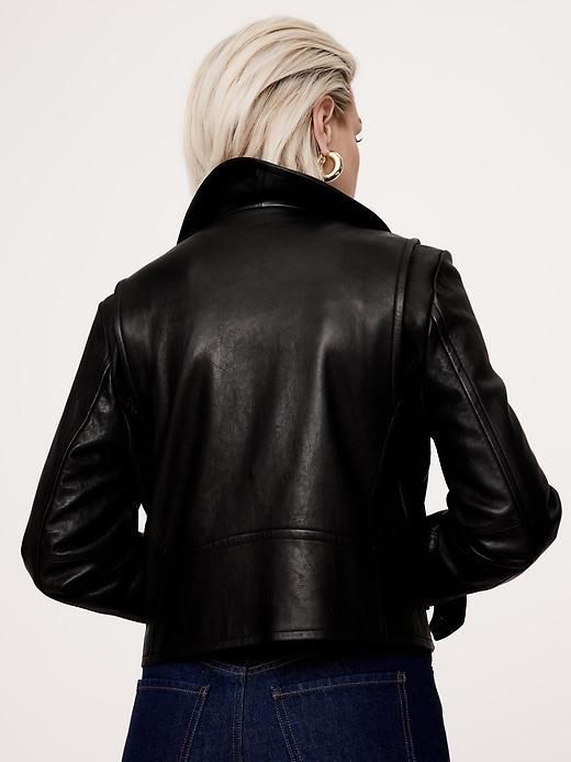 Enola Leather Moto Jacket Product Image