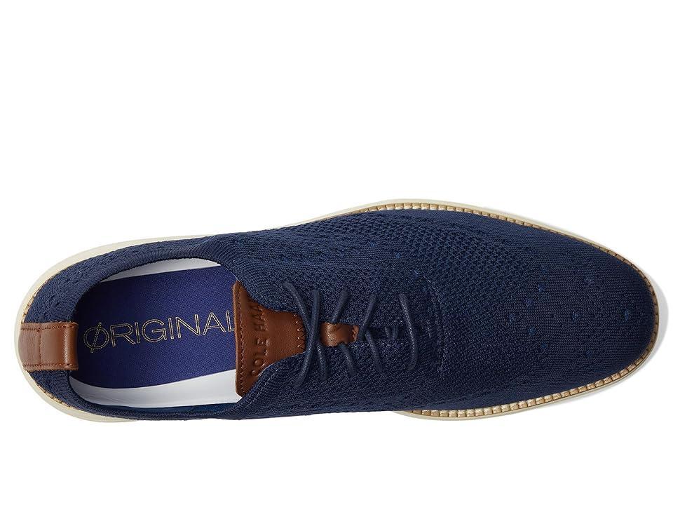 Cole Haan Original Grand Stitchlite Wingtip Oxford (Navy/Ivory) Men's Shoes Product Image