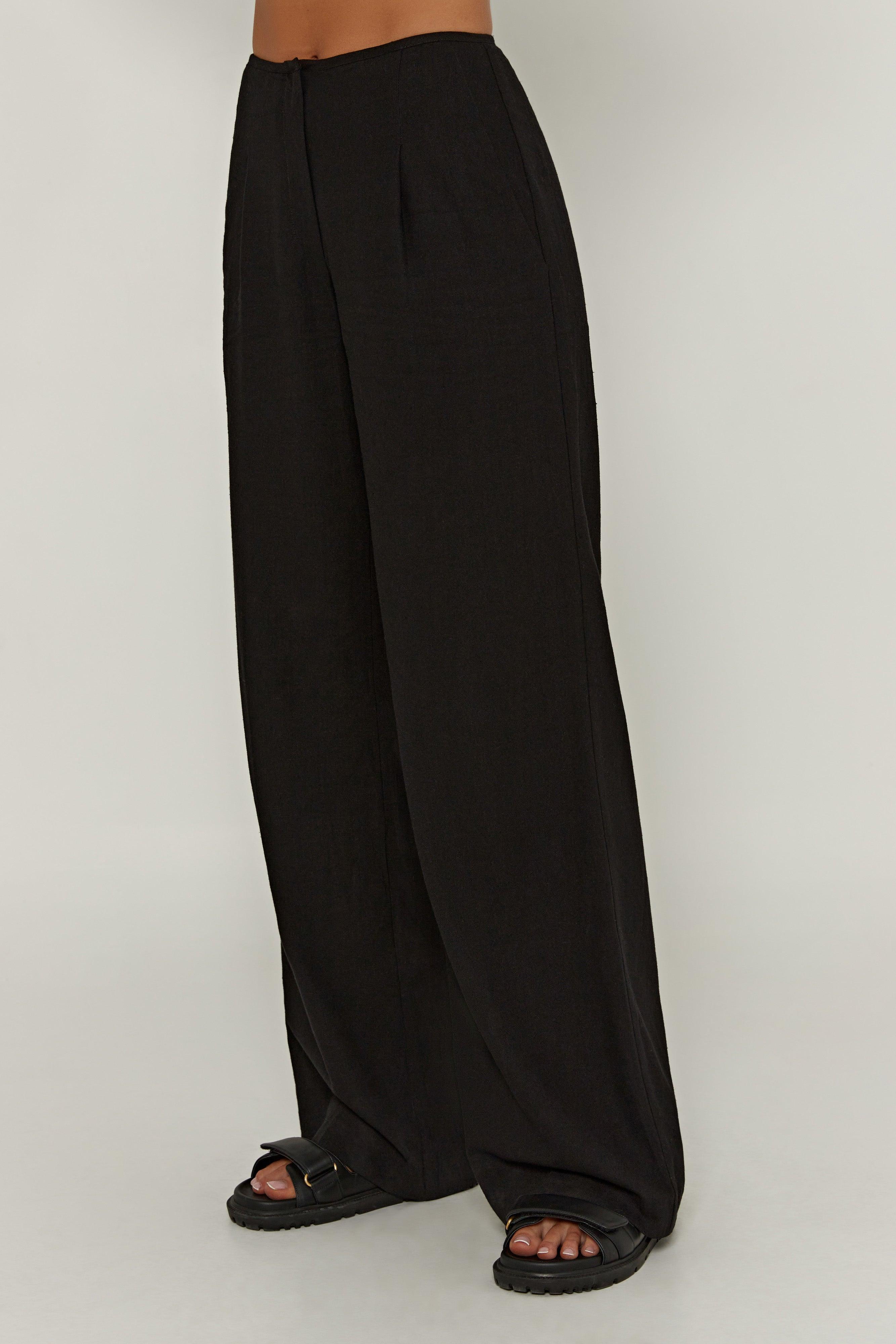 Adina Linen Pant - Black Product Image