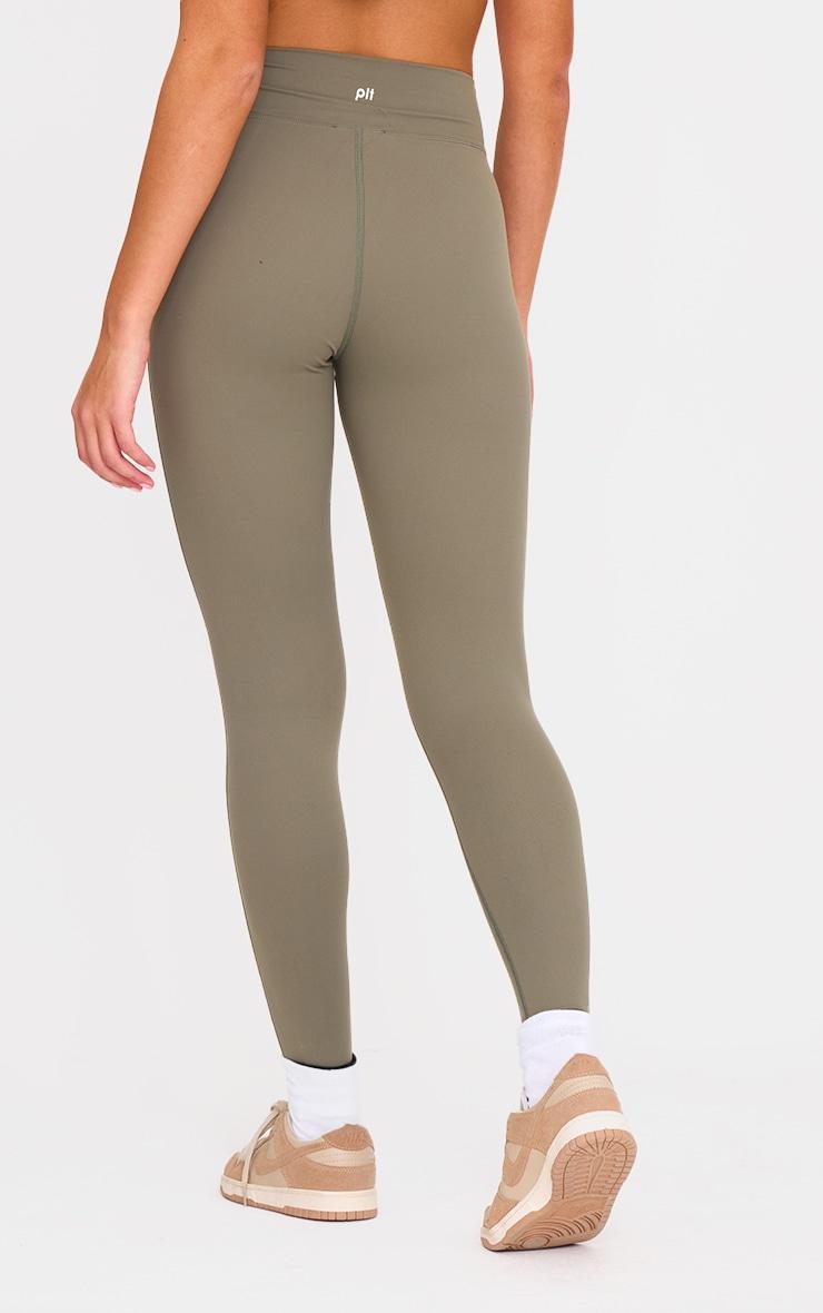 Olive Sculpt Twist Front Gym Leggings Product Image