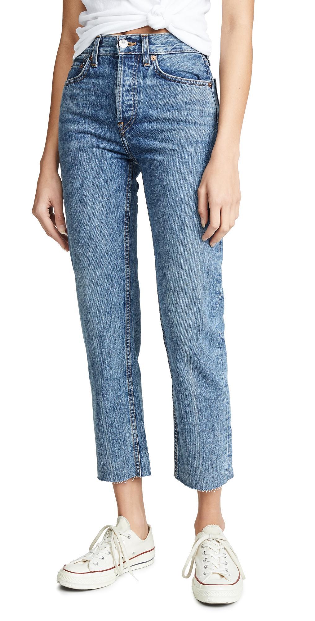 Womens Rigid High-Rise Stovepipe Jeans Product Image