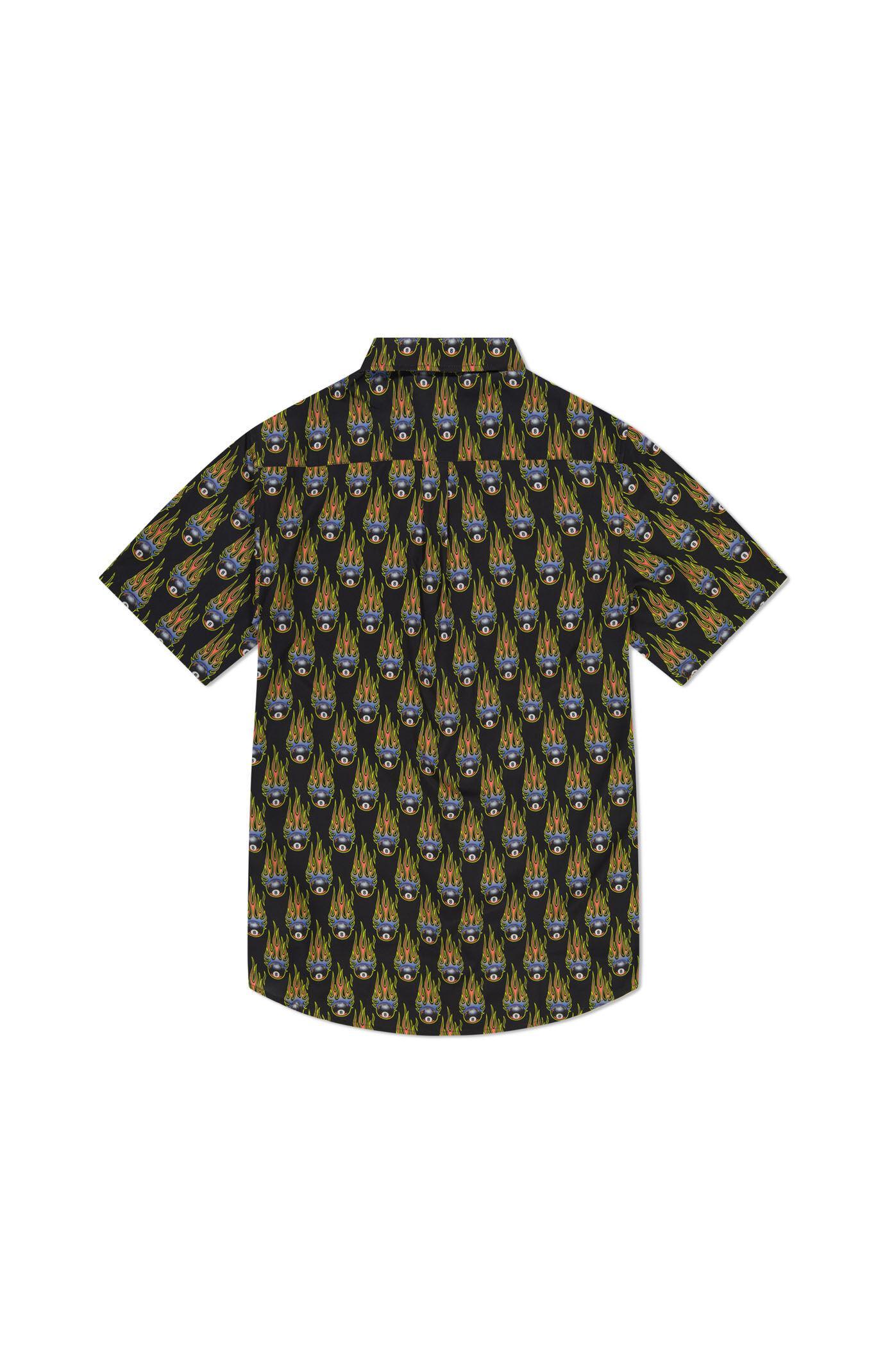 WeSC America Inc Men's Oden 8 Balls Of Fire AOP Camp Shirt - Product Image