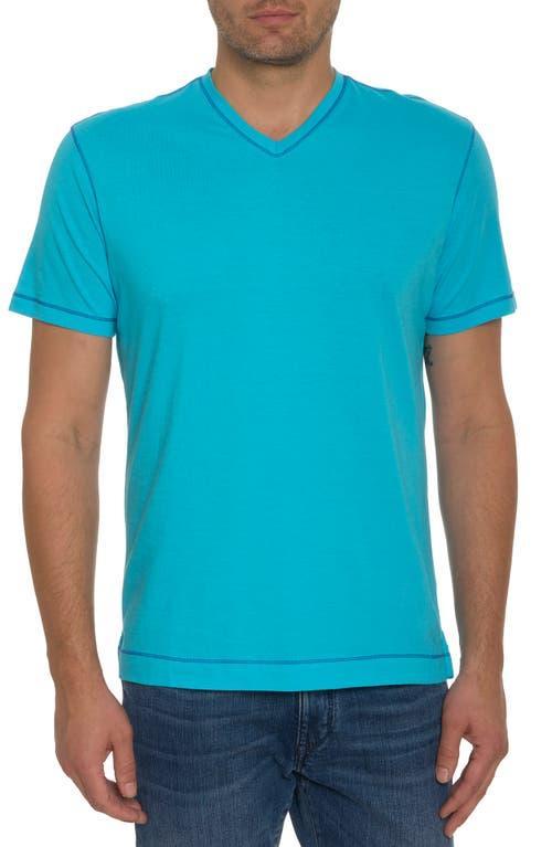 Robert Graham Eastwood V-Neck Cotton Blend T-Shirt Product Image