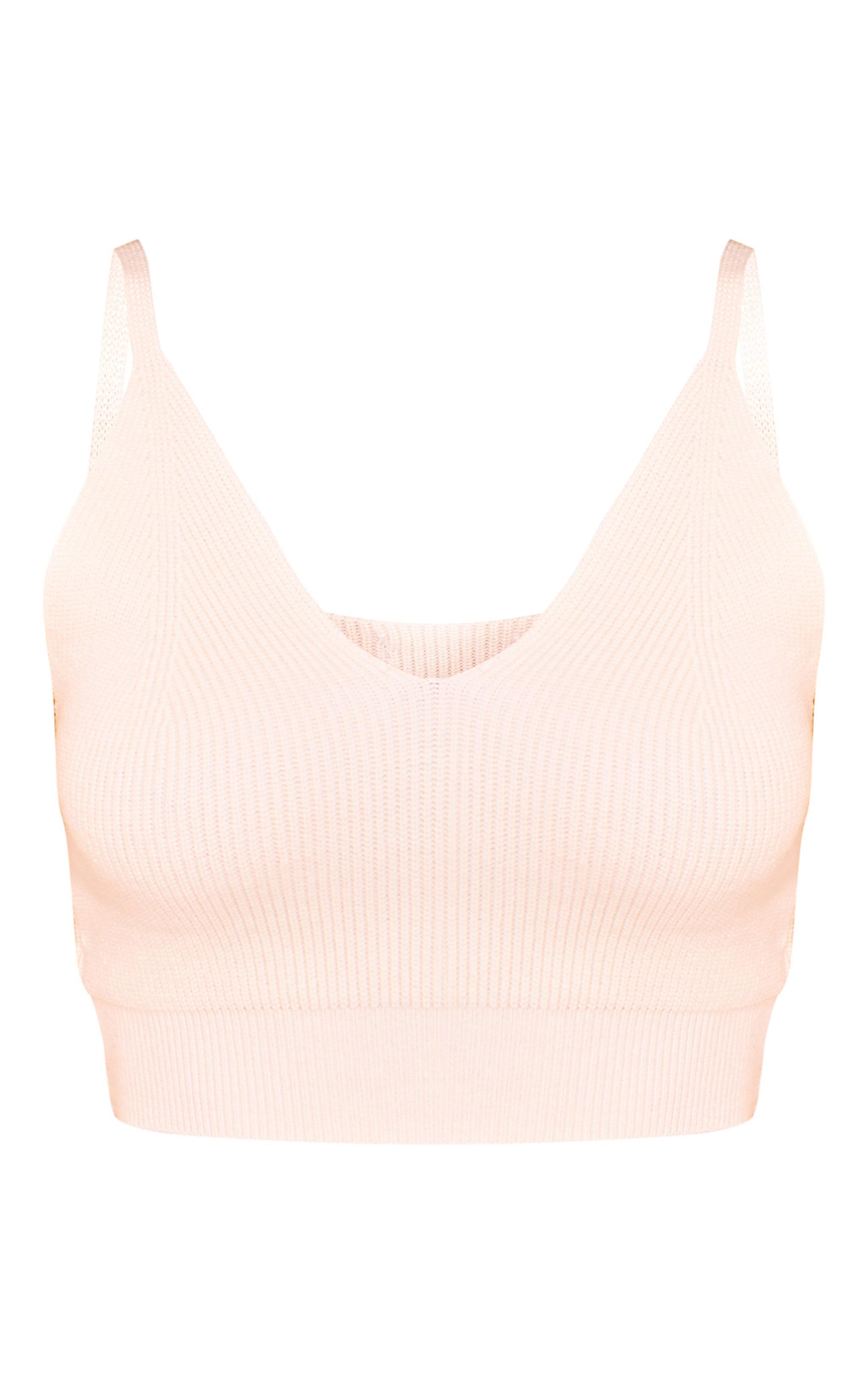 Petite Cream Knitted Crop Top Product Image