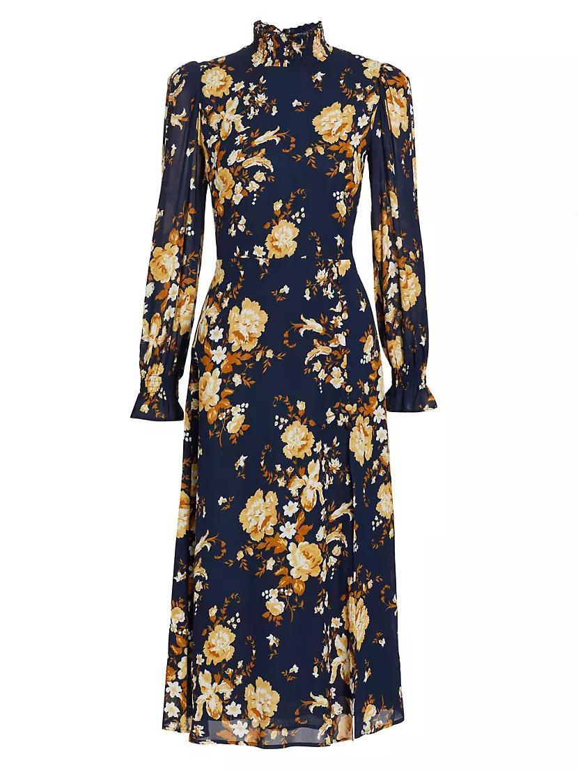 Stevi Floral Mock Turtleneck Midi-Dress Product Image