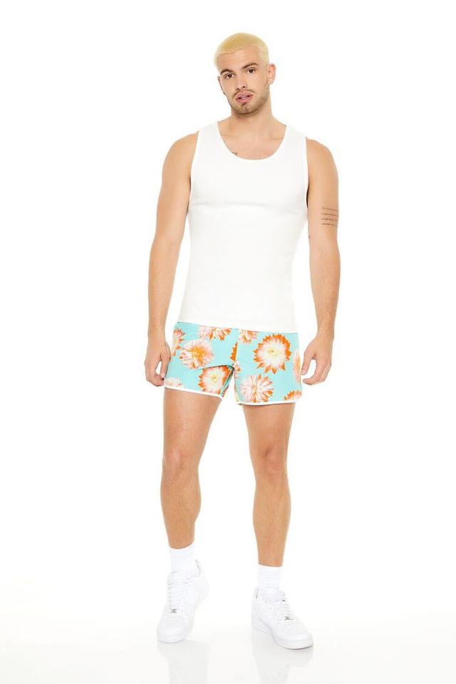 Floral Print Ringer Swim Trunks | Forever 21 Product Image