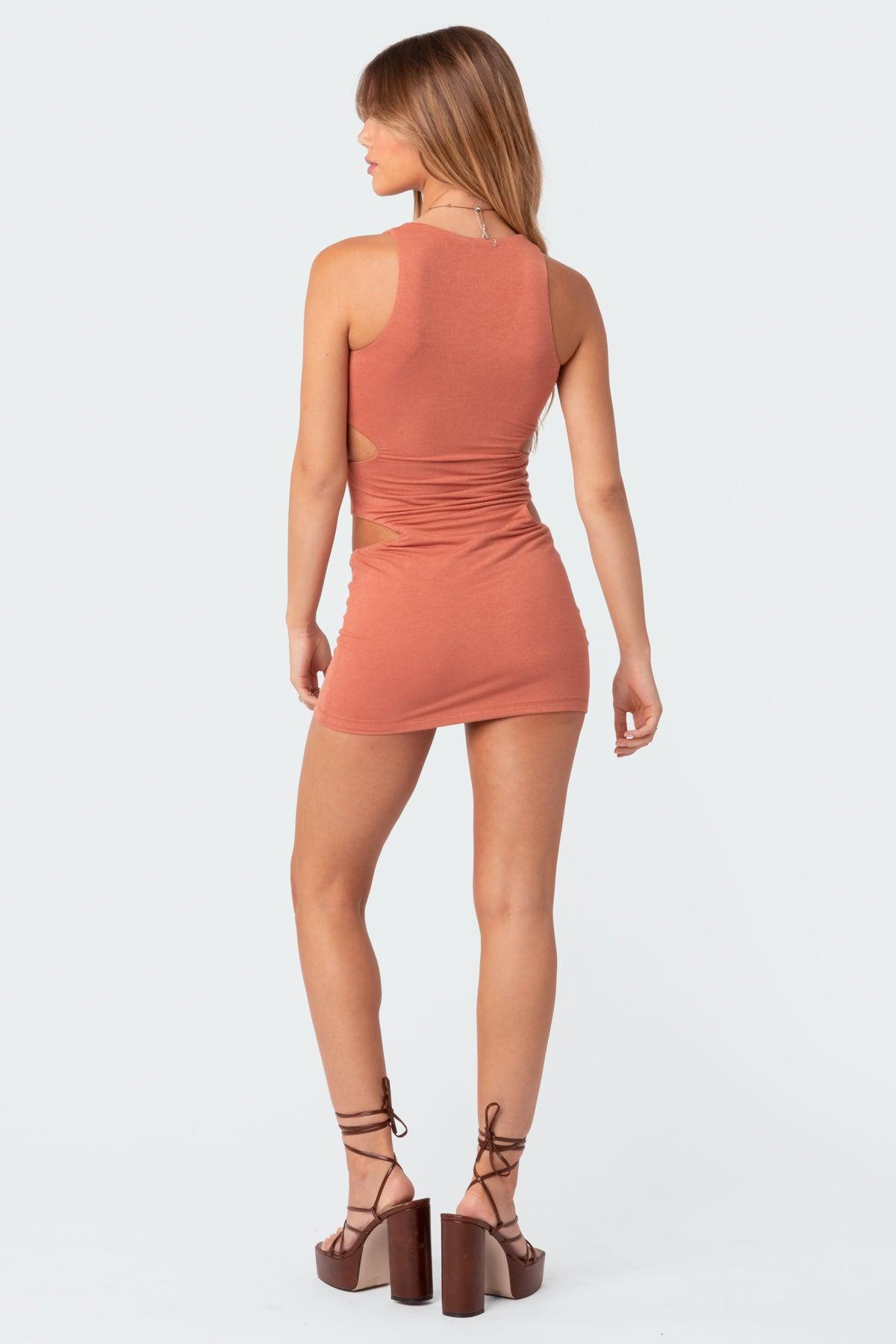 Wilma Cut Out Knit Mini Dress Product Image