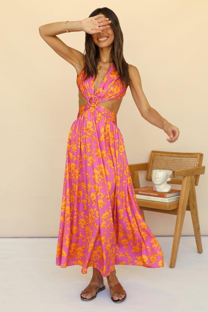 Kisses In The Sunset Maxi Dress Product Image