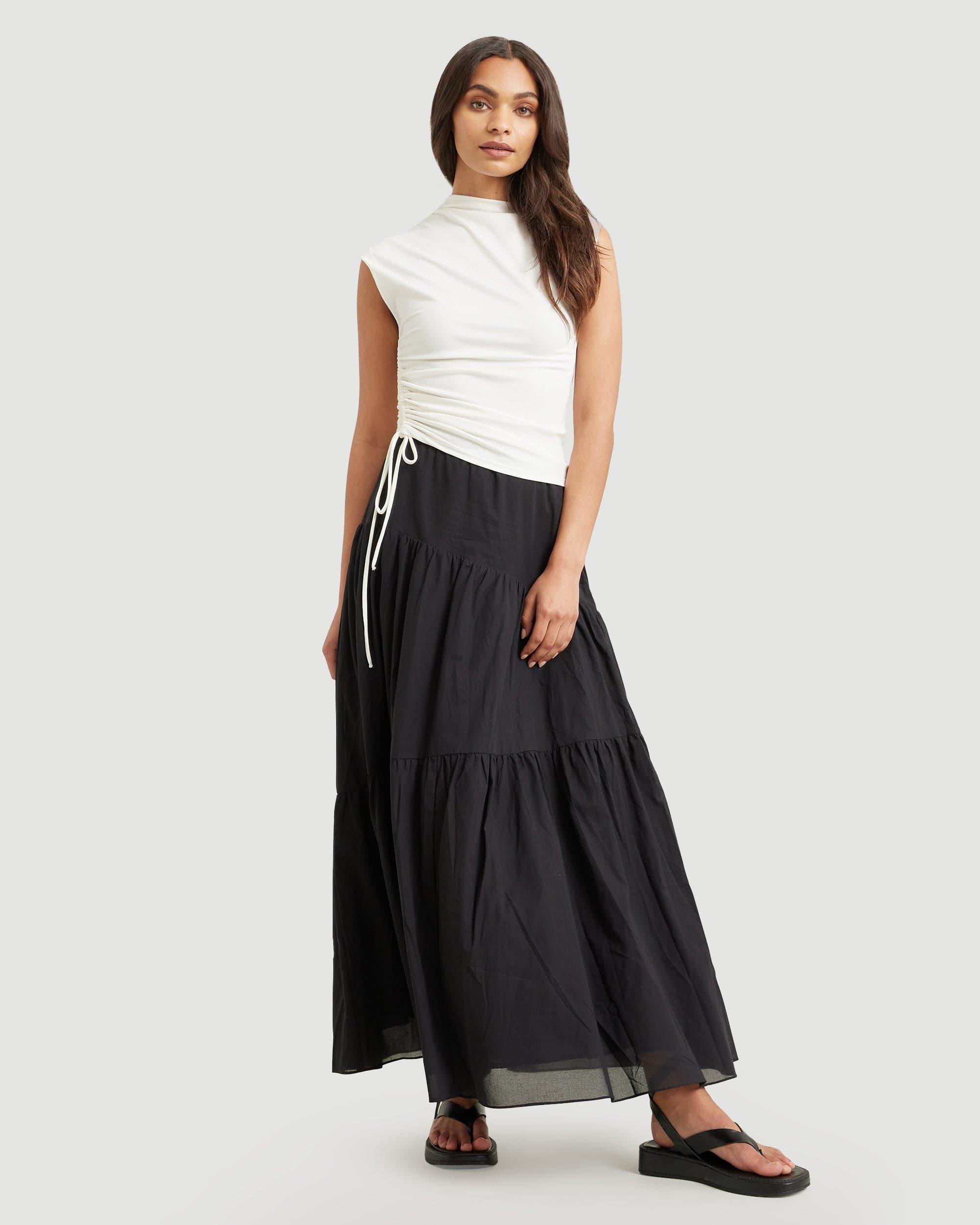 Jocelyn Asymmetric Ruched-Side Tee Product Image