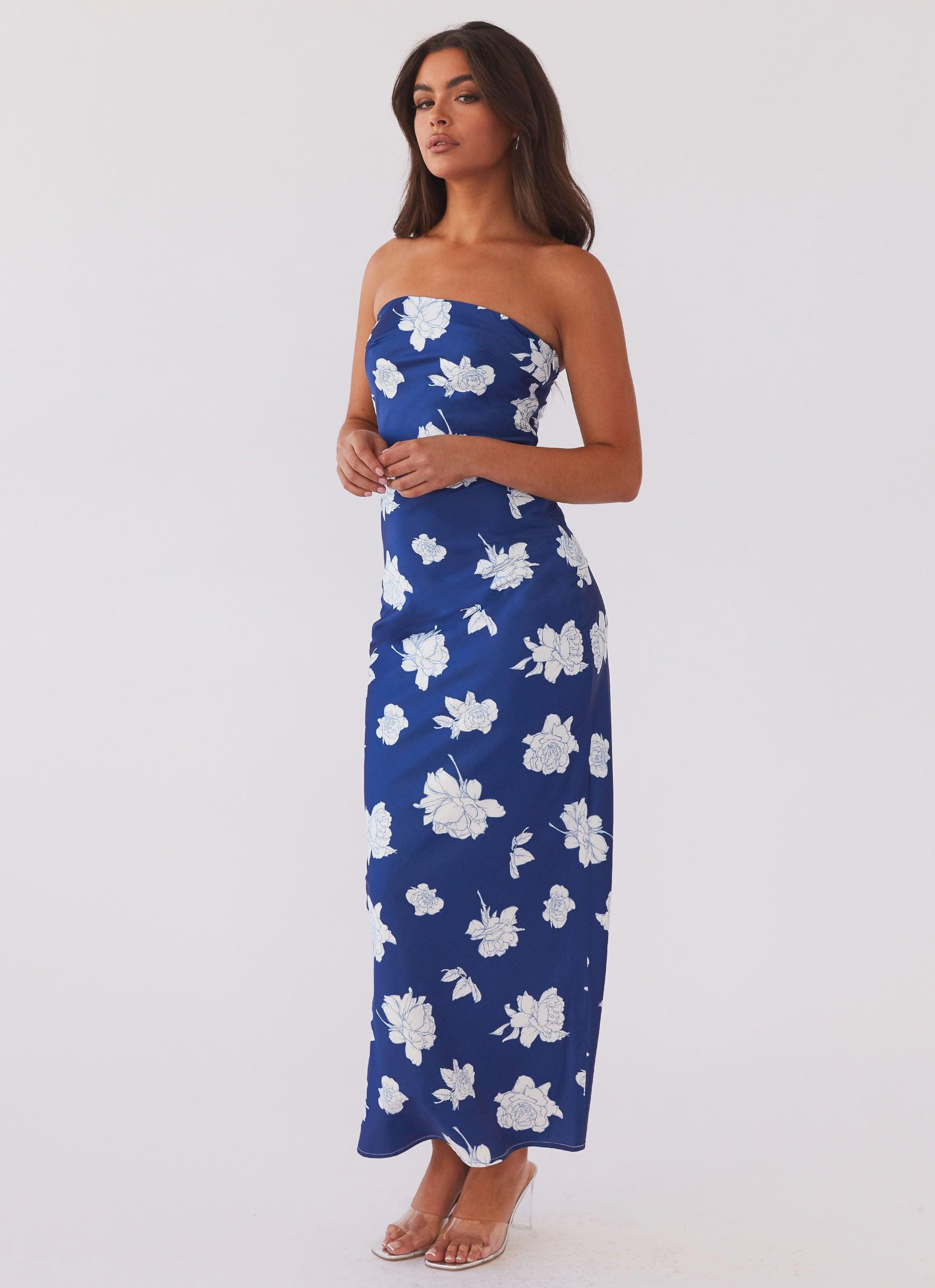 What I Want Maxi Dress - Navy Flora Product Image