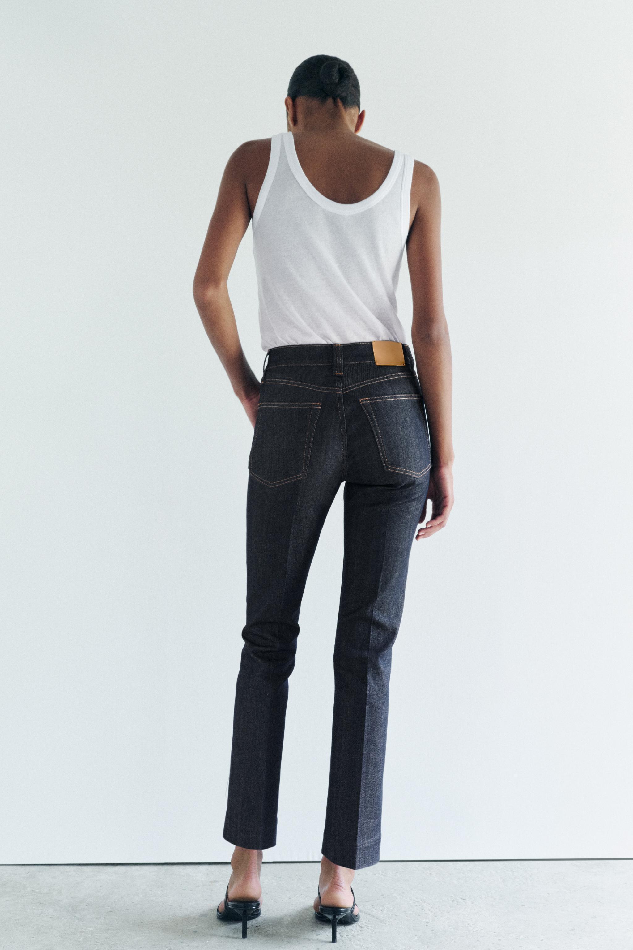 ZW COLLECTION HIGH WAIST CROPPED BOOTCUT JEANS Product Image