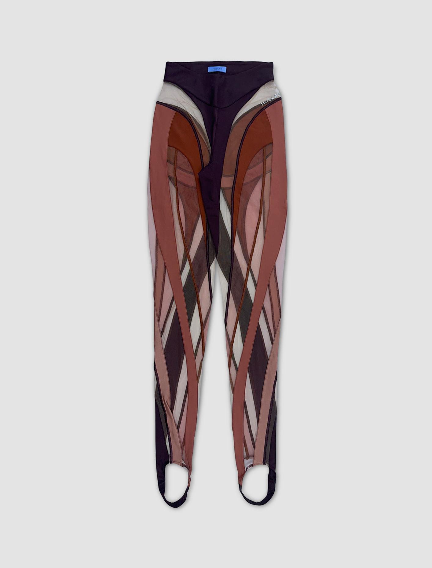 MUGLER Leggins Sheer Spiral In Multico Dark Product Image