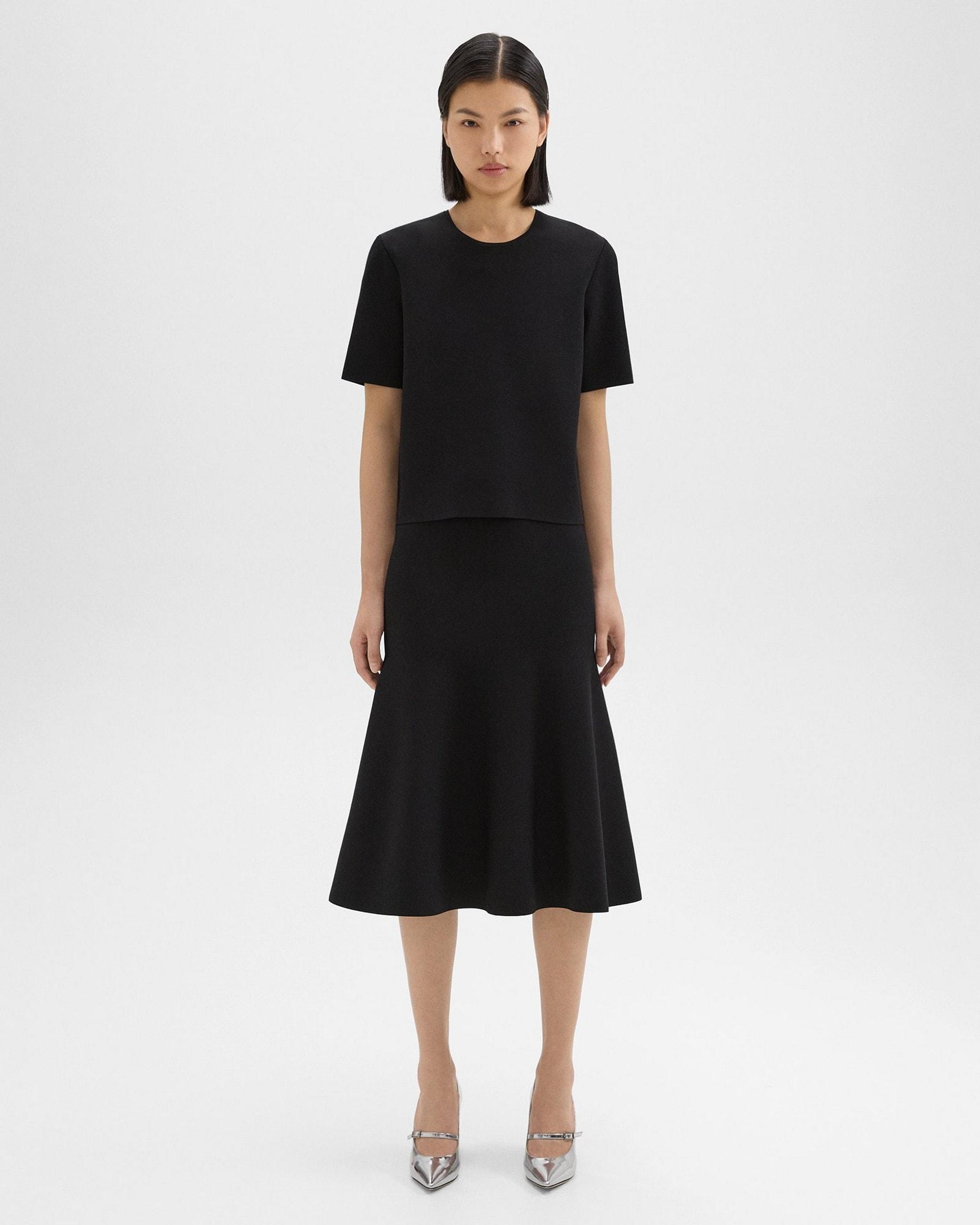 Midi Trumpet Skirt in Crepe Knit product image