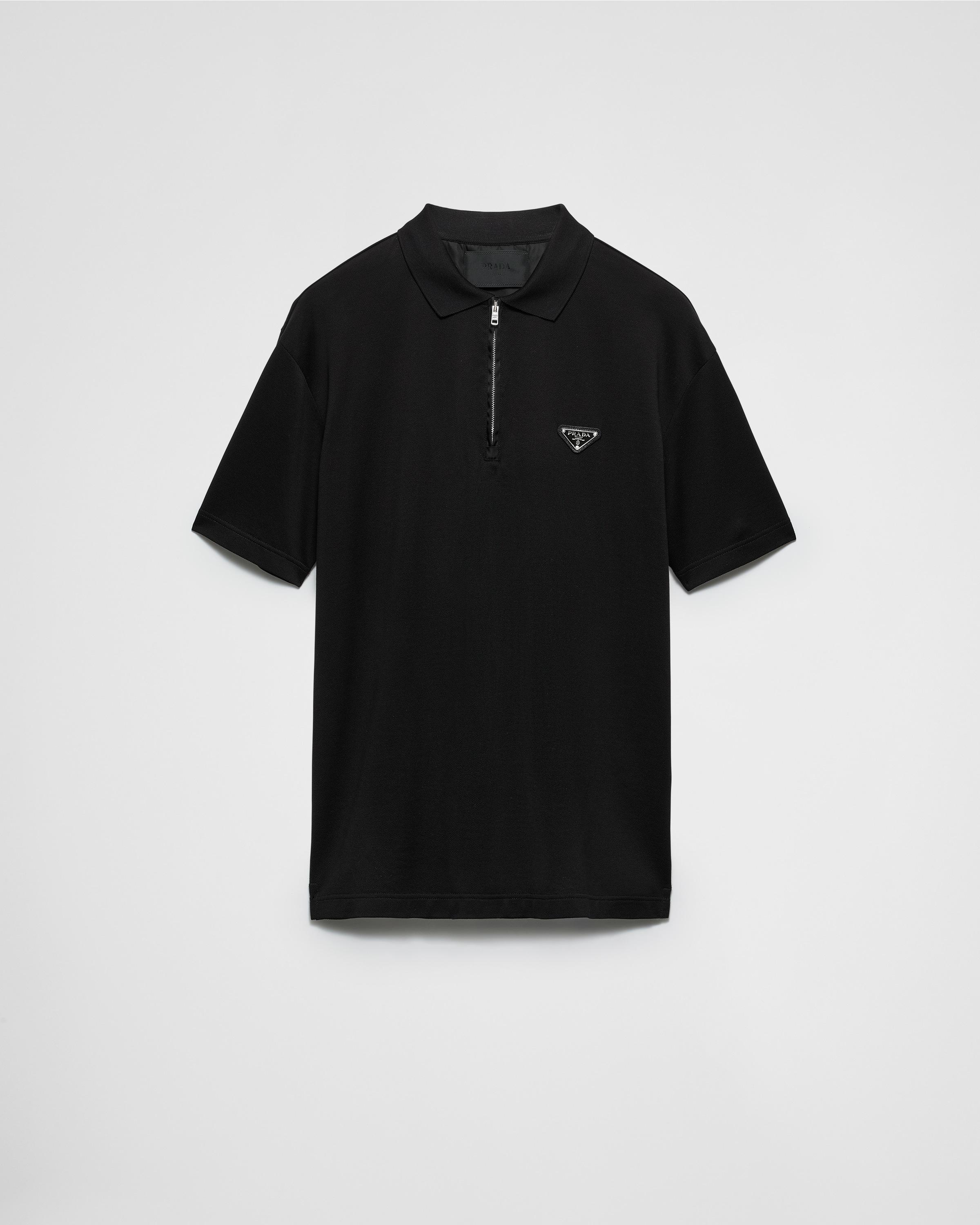 Piqué polo shirt with Re-Nylon details Product Image